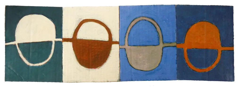 CRAFT SUSPEND TACKLE (2016) acrylic on cardboard on wood 8" x 24" €250.