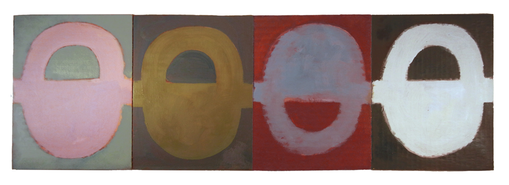 PACING MONUMENT SAG (2016) oil on cardboard on wood 8" x 24" €200.
