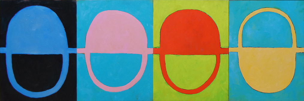 SPRING DRAIN MANIFESTO (2016) oil on four panels 24" x 72" private collection