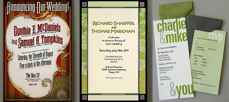 Assorted invitations