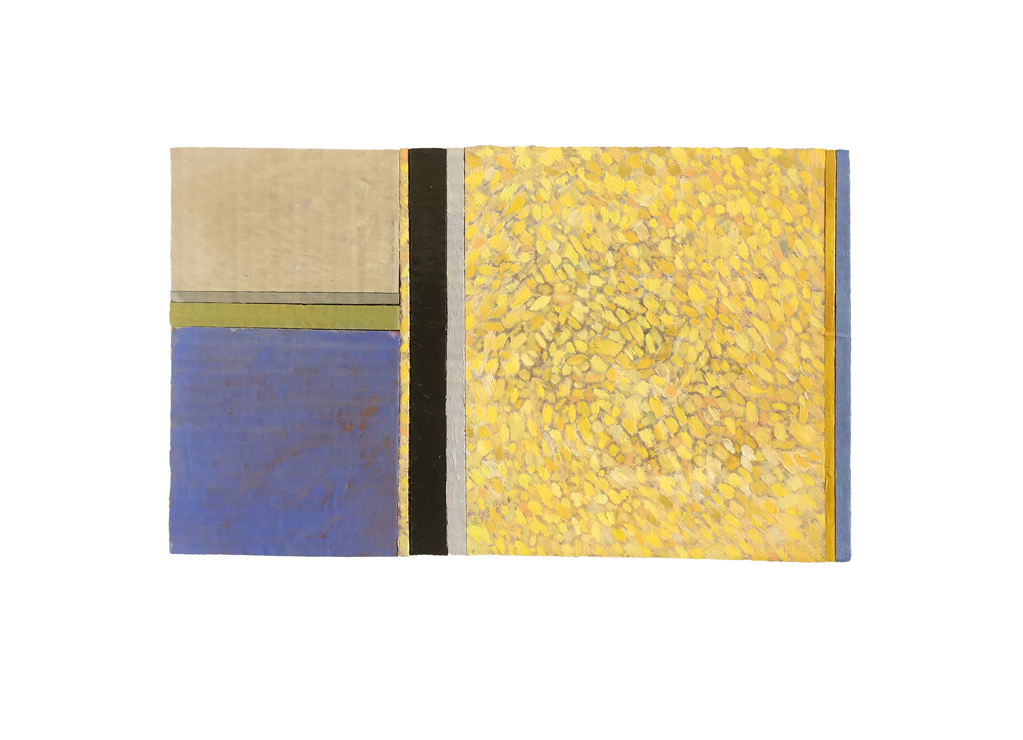 WEIR IN THE BARDO #8 (2019) oil on cardboard on MDF 38cm x 23cm Private collection.