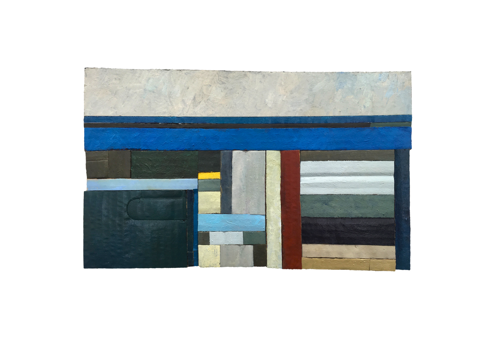  WEIR IN THE BARDO #10 (2019) oil on cardboard on MDF 38cm x 24cm Private collection. 