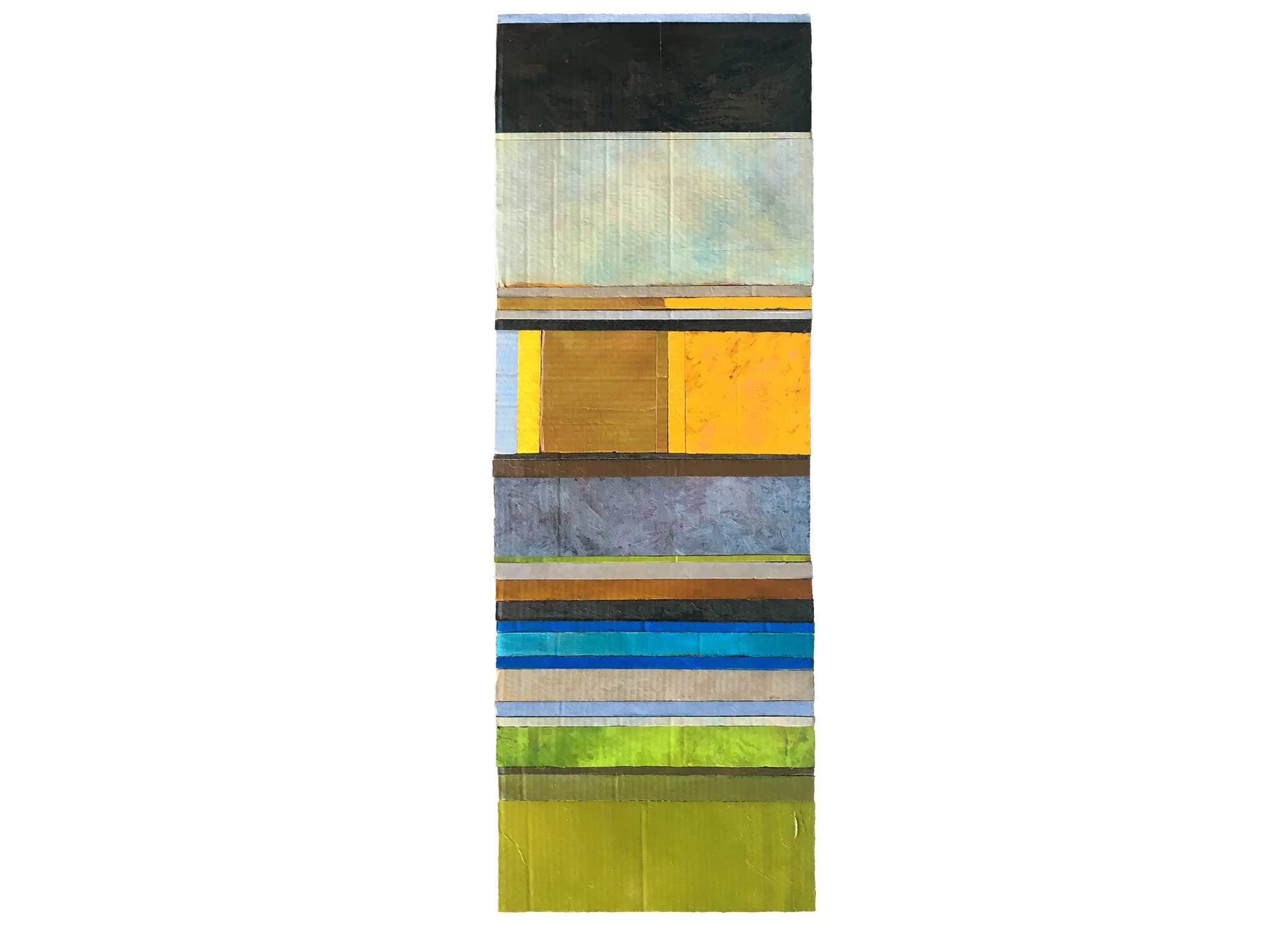 MORNING TERMINAL (2018) oil on cardboard on wood 47cm x 116cm Inquire