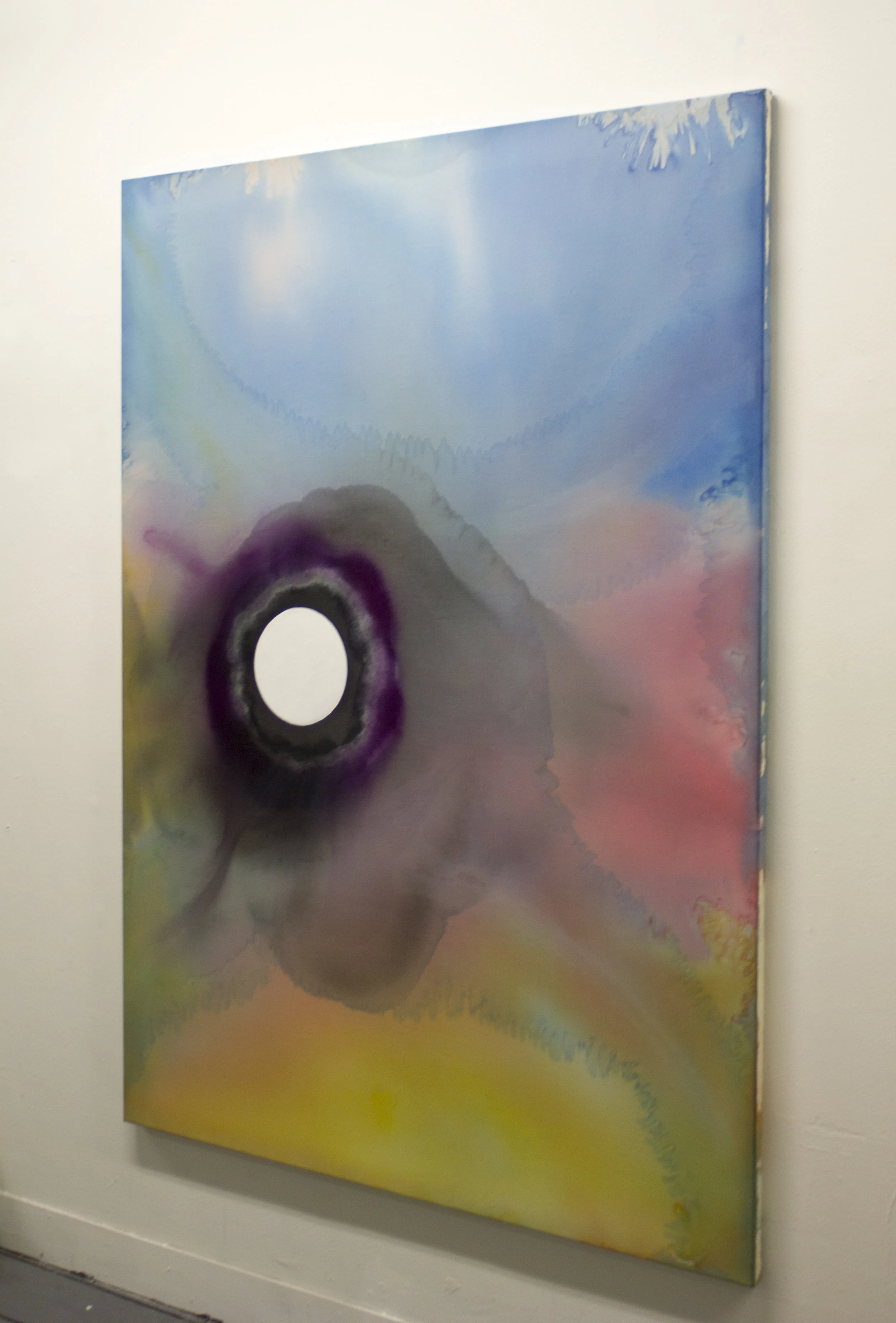If this is what's real, if this is what's true 2019 160cm x 115cm, acrylic ink and paint on canvas (side view)