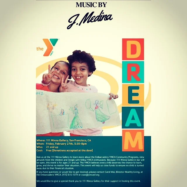 I’ll be playing beats at 111 Minna Gallery tonight from 5:30 - 8:00 p.m. to help raise awareness to the YMCA’s continued efforts.
Open to the public, so if you’re looking for a place to unwind and get the weekend started, come on by! #bayareadisco #happyhour #SF #jmedina #disco #discohouse #nudisco #soul #rnb #house #blessed