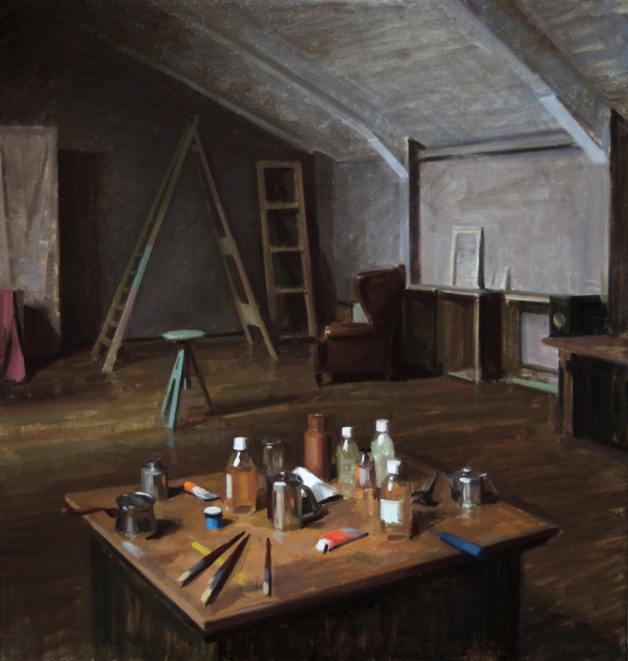   Studio , 2010 oil on canvas 95 x 90 cm   