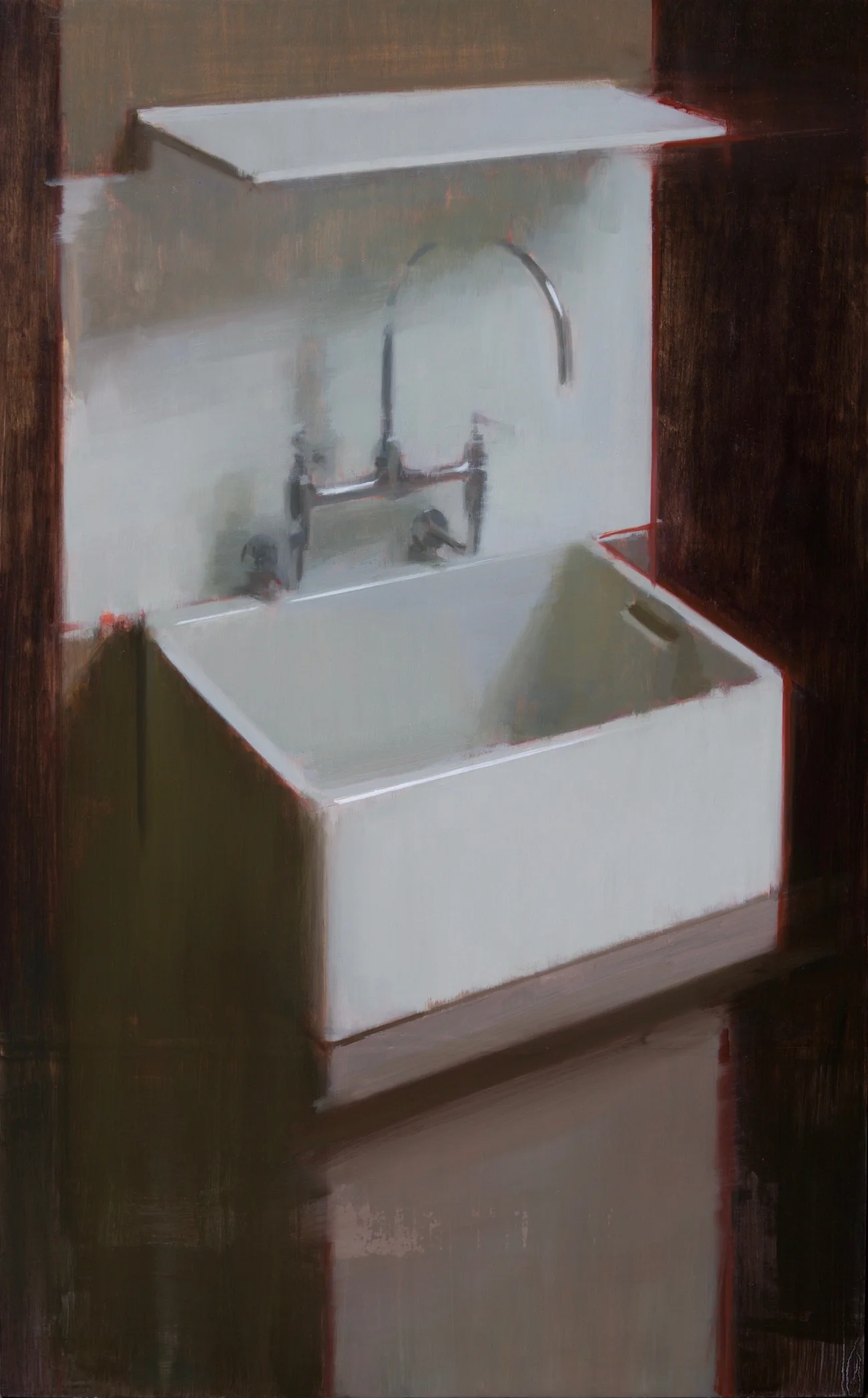 Sink III , 2017 oil on wood 82 x 51 cm