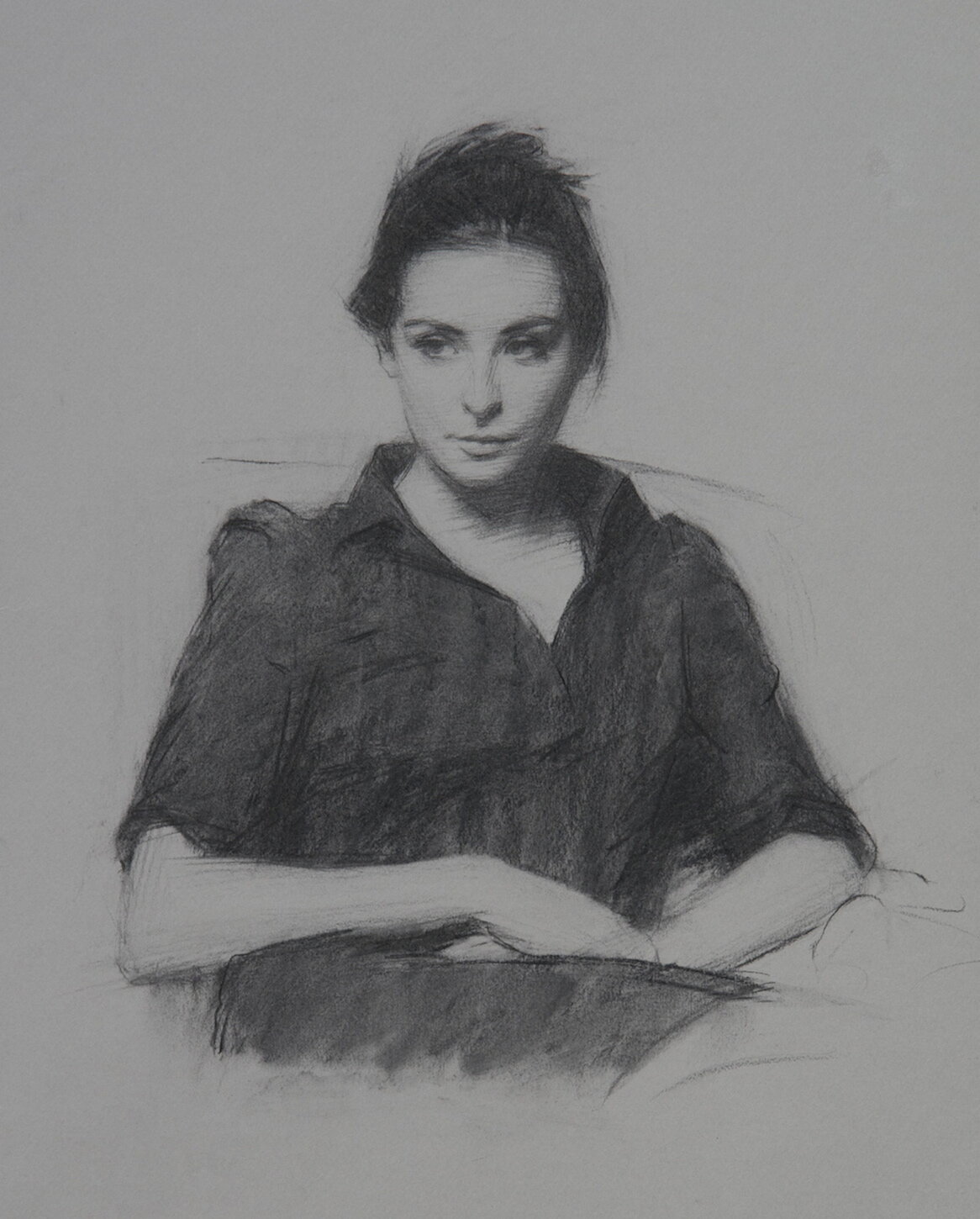   Alexa , 2016 charcoal on paper 47 x 37 cm &nbsp; 