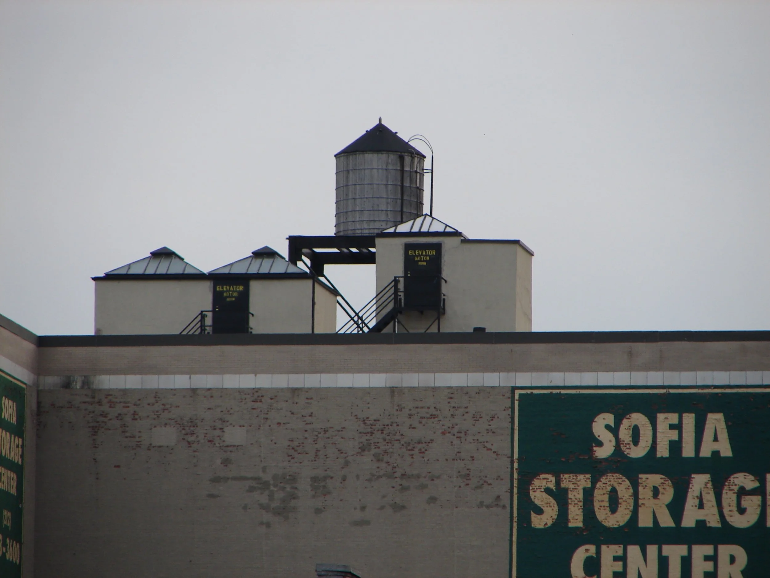 water tower above sofia storage