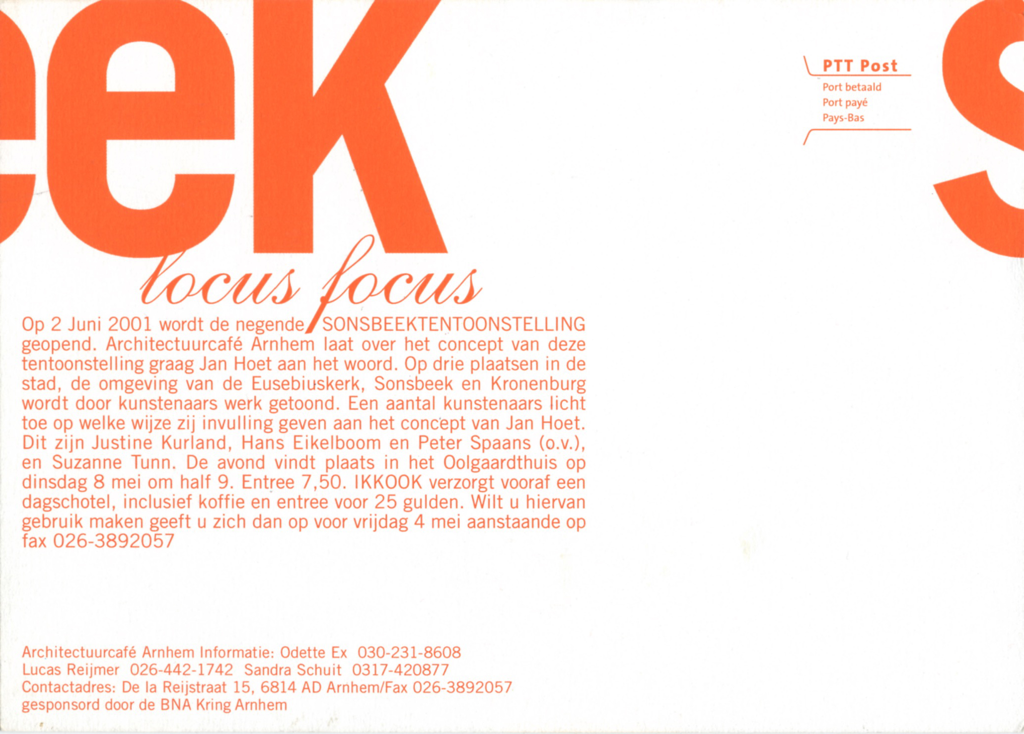 invite for architectural meeting – back (type design in indesign)