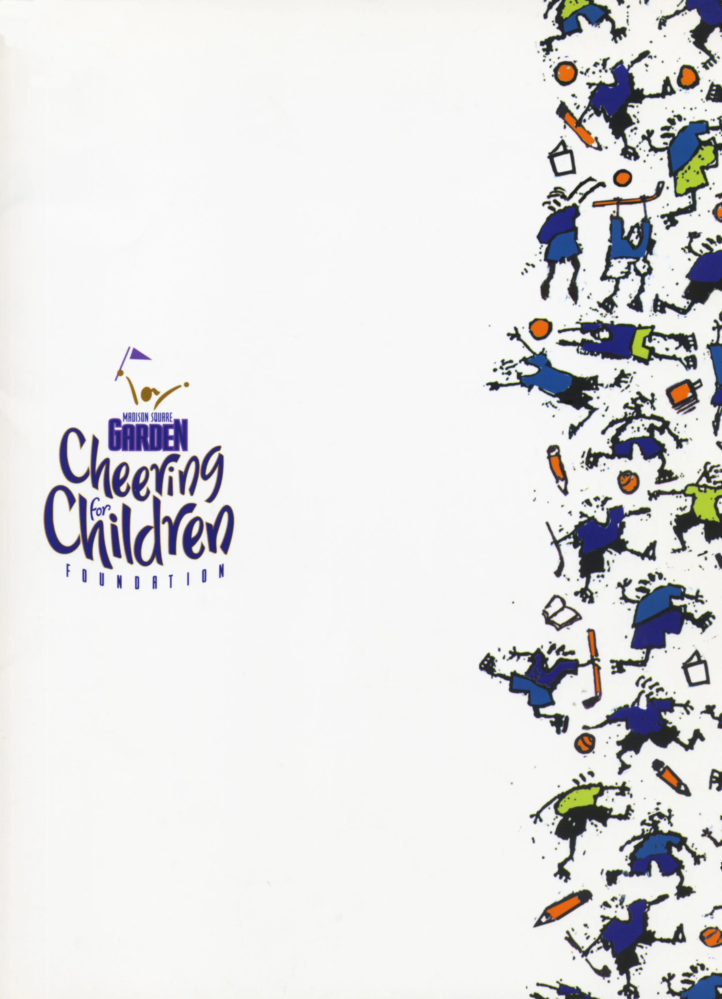 folder: branding for madison square garden's 'cheering for children' foundation (drawing of 'kids' and arrangement in photoshop)