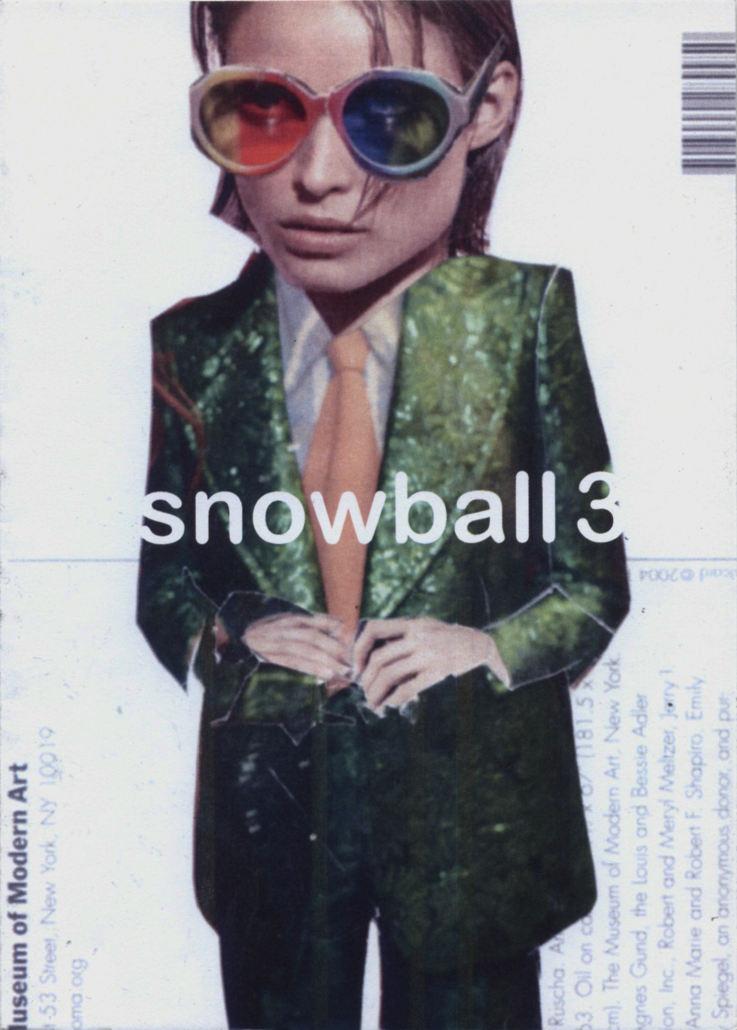 snowball 3: booklet of collages mixed with typography and graphic elements (indesign)