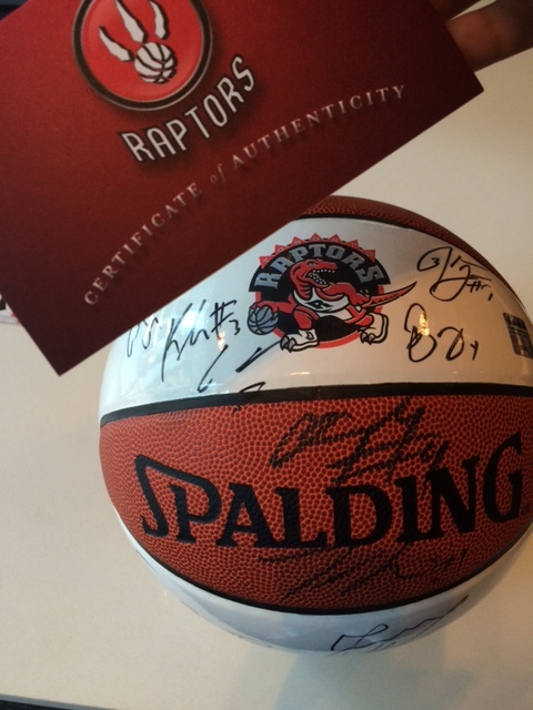 One of the Prizes from the KATIYA x Scoops for a cause Charity with the Toronto Raptors 