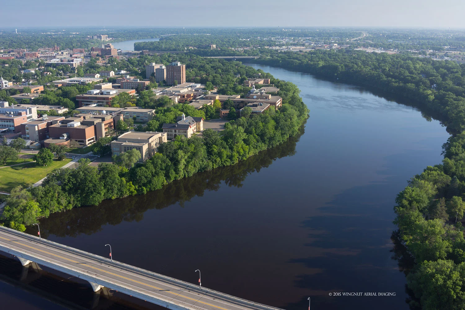 Mississippi River around St. Cloud State University