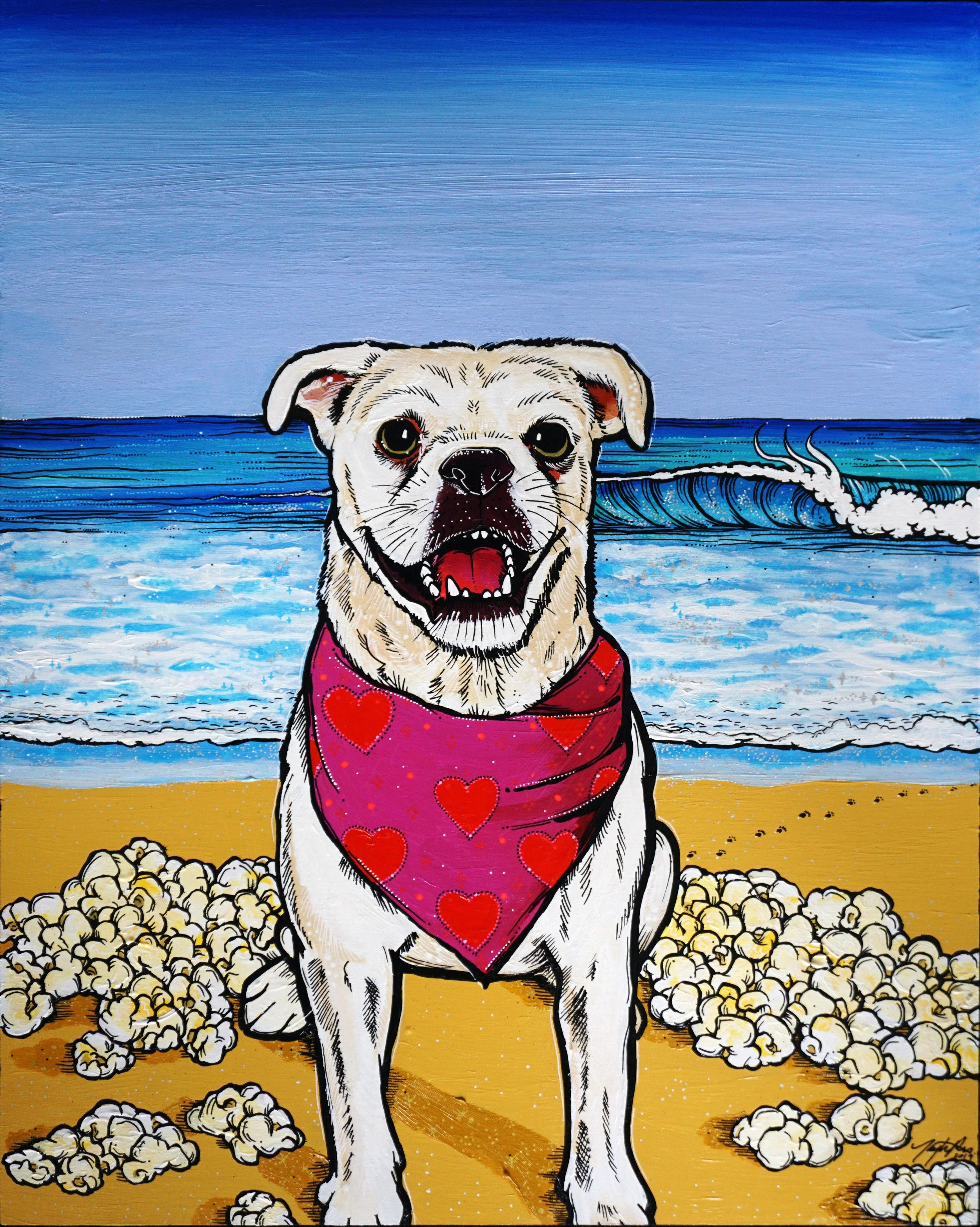 Custom Painted "Paint Your Pup" on Wood Panel or Skateboard Deck