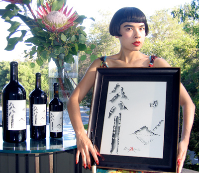 Au Bon Climat Cabernet for Tom Black Wine Label