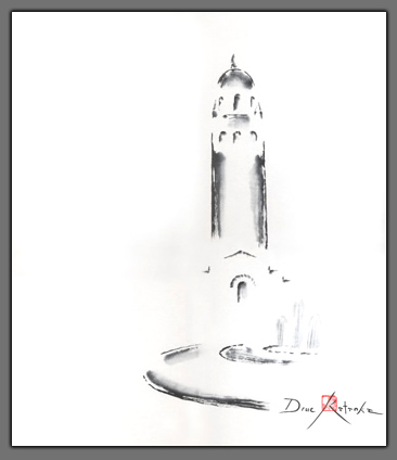ing of Hoover Tower and Tanner Fountain, Stanford "Freedom in the Mist"