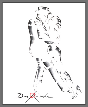 Painting of Tango Dancers "At Dawn's Edge"