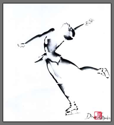 Ice Skating Painting "Iced Indigo"