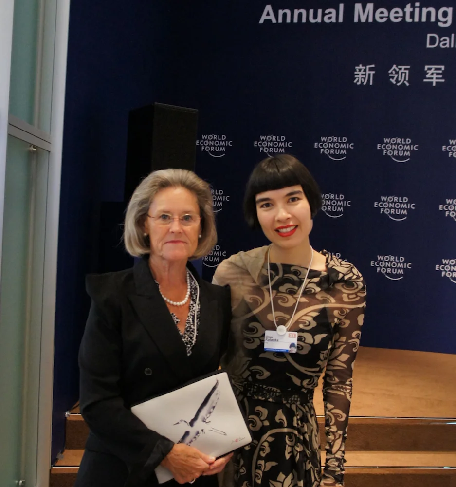 With Mrs. Hilde Schwab after the Creativity Panel.