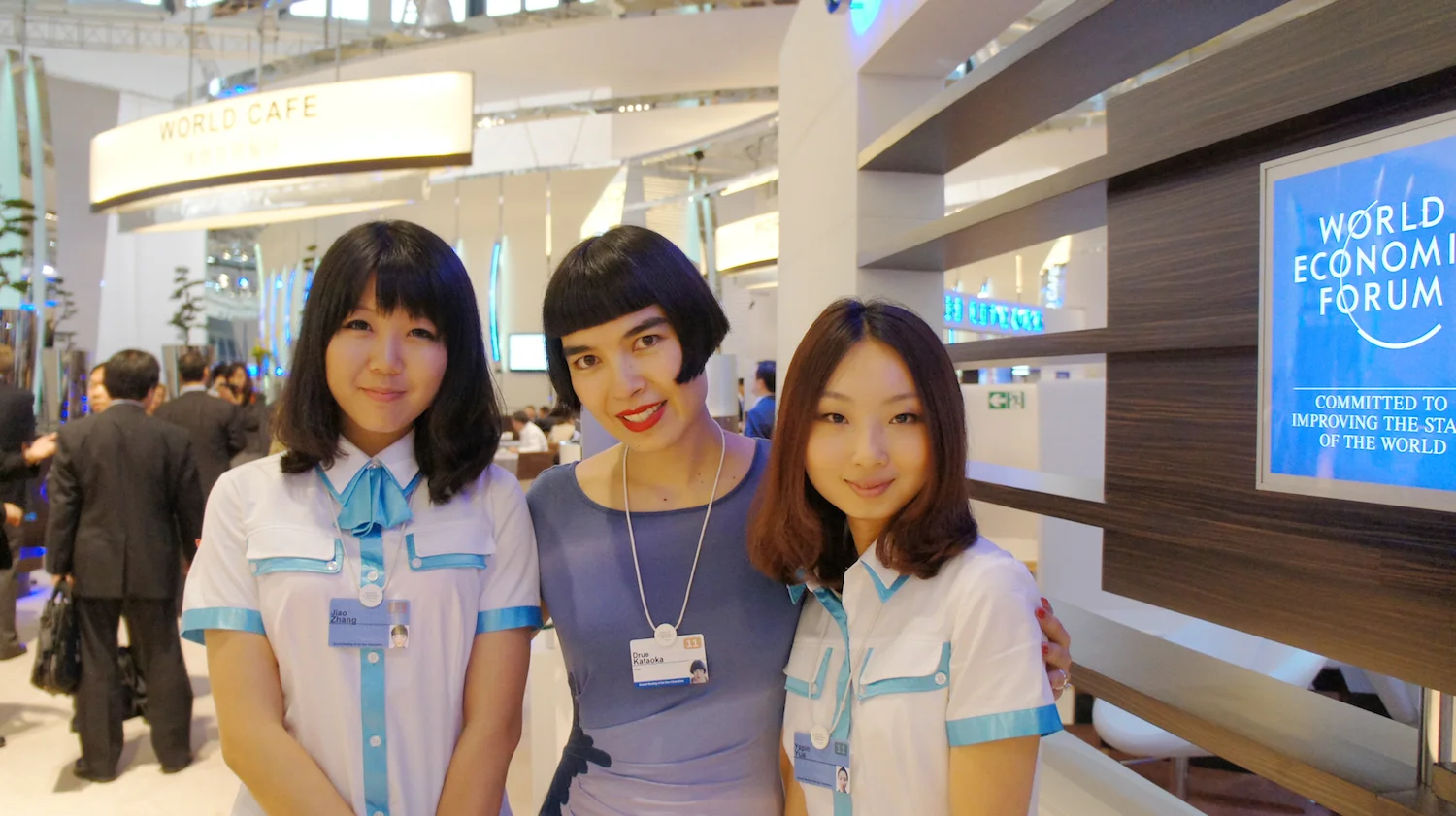 With young translators at the Summer Davos
