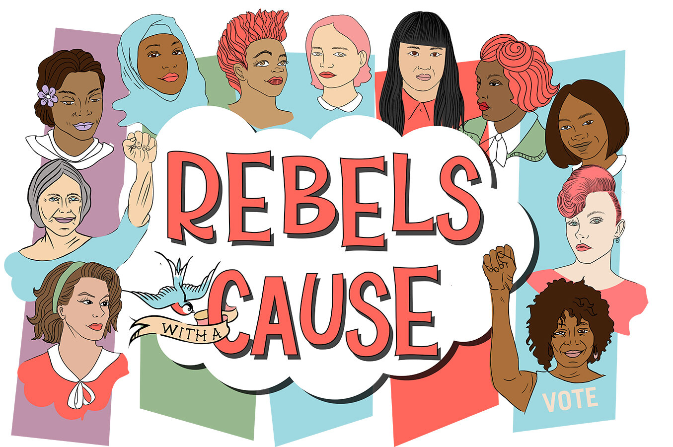 Tone Emblemsvaag designed this mural from her studio in Norway.