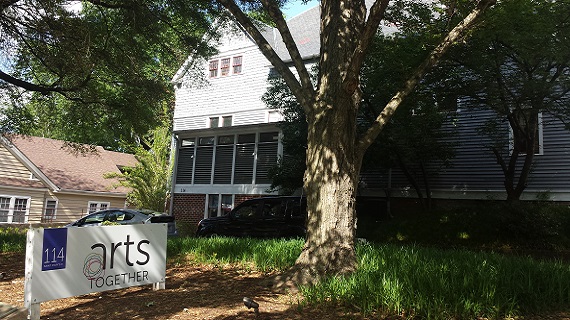 The Tucker Carriage House after renovations where Arts Together is now housed.