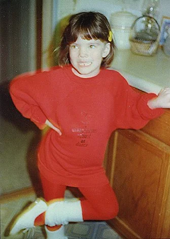 KATIE IN KINDERGARTEN JUST STARTING DANCE.