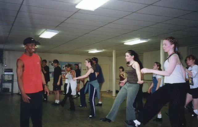 KATIE IN A TAP MASTERCLASS AT ELON COLLEGE LED BY VAN PORTER.
