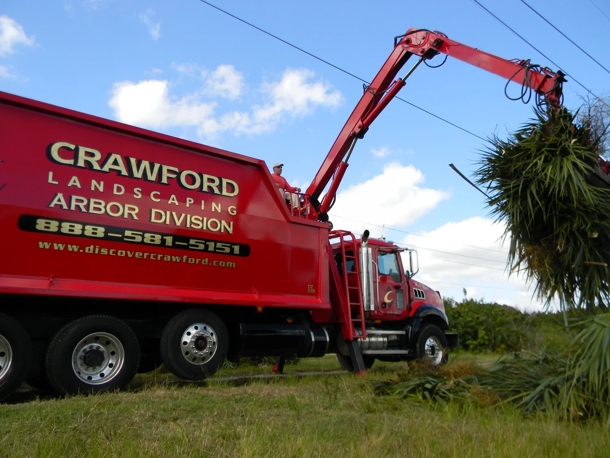 One of Crawford's massive Arbor vehicles at work
