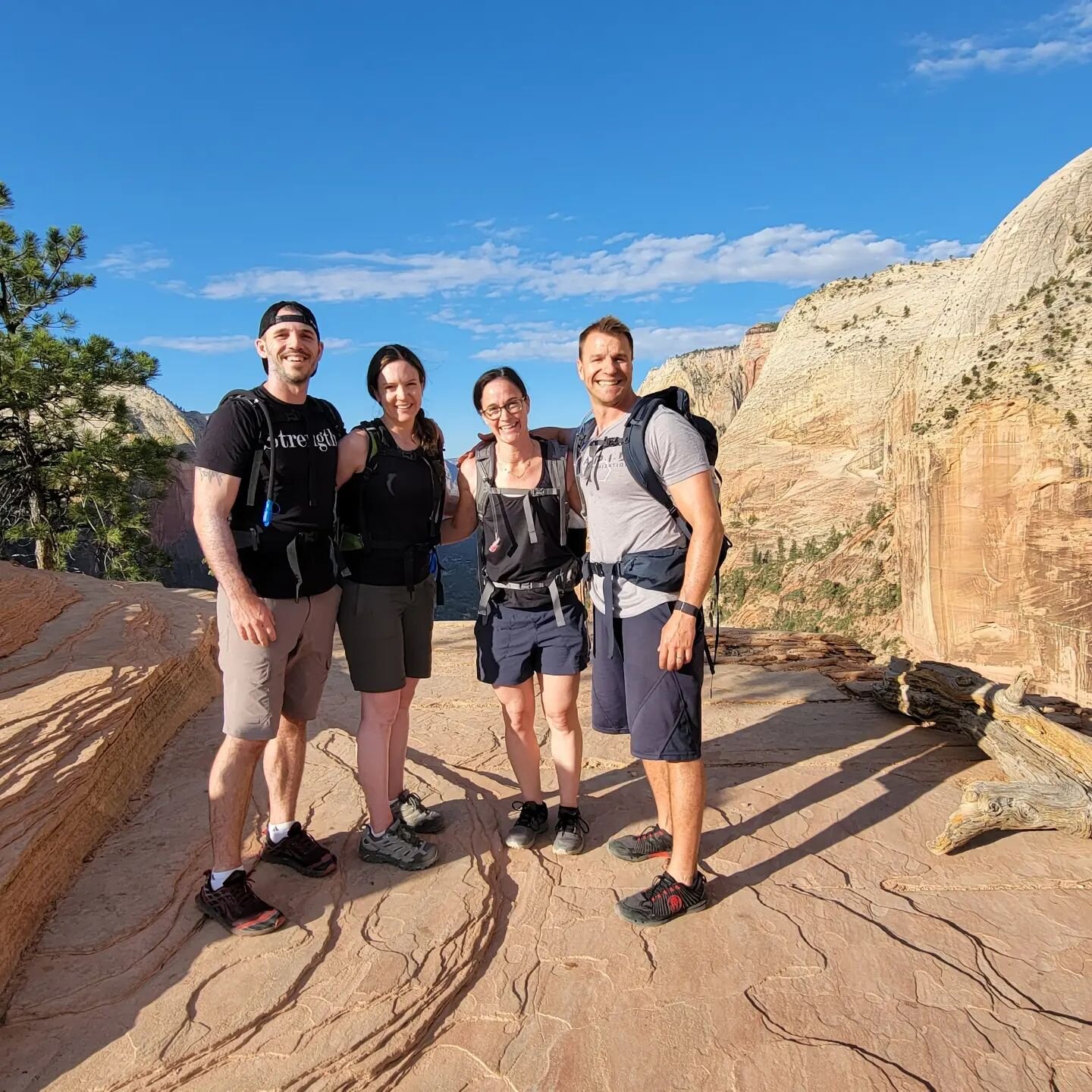 #Zion is beyond rad. 

10/10. 

Stoked to experience with one of my longest and closest friends, @douglaselarson and our gal pals @natashabgalpin &amp; @marcypaulsenlarson

Oh, and before you all go asking, my dope *Strength* shirt is from @gritandte