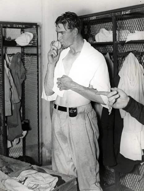 SCHOOLBOY ROWE CElebrates his record-tying 16th consecutive win in 1934.