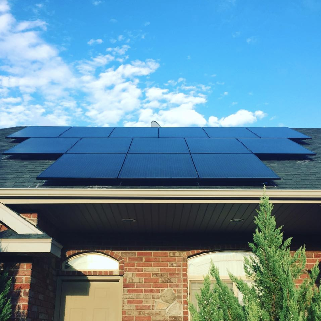 Black Solar Roof Cells