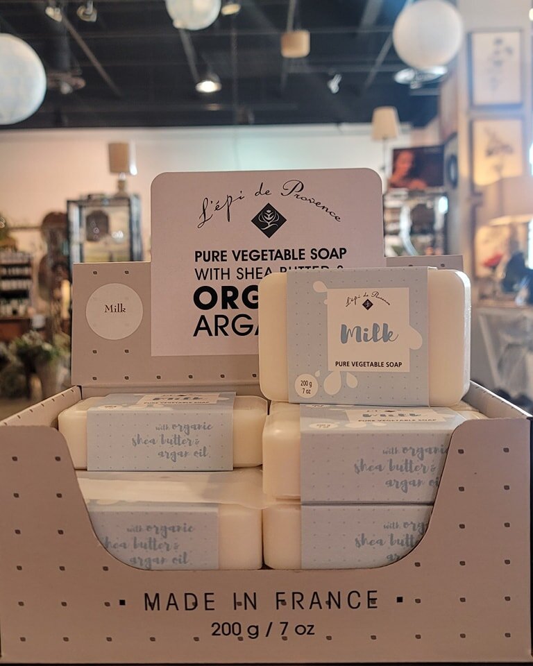 Restock Alert!
We can't keep these soaps in stock 
Made with Shea butter and organic oil
These soaps have great lather and fantastic scents. Perfect for everyday use or a great host gift.
Hurry in to grab not one but a few before we need to do anothe