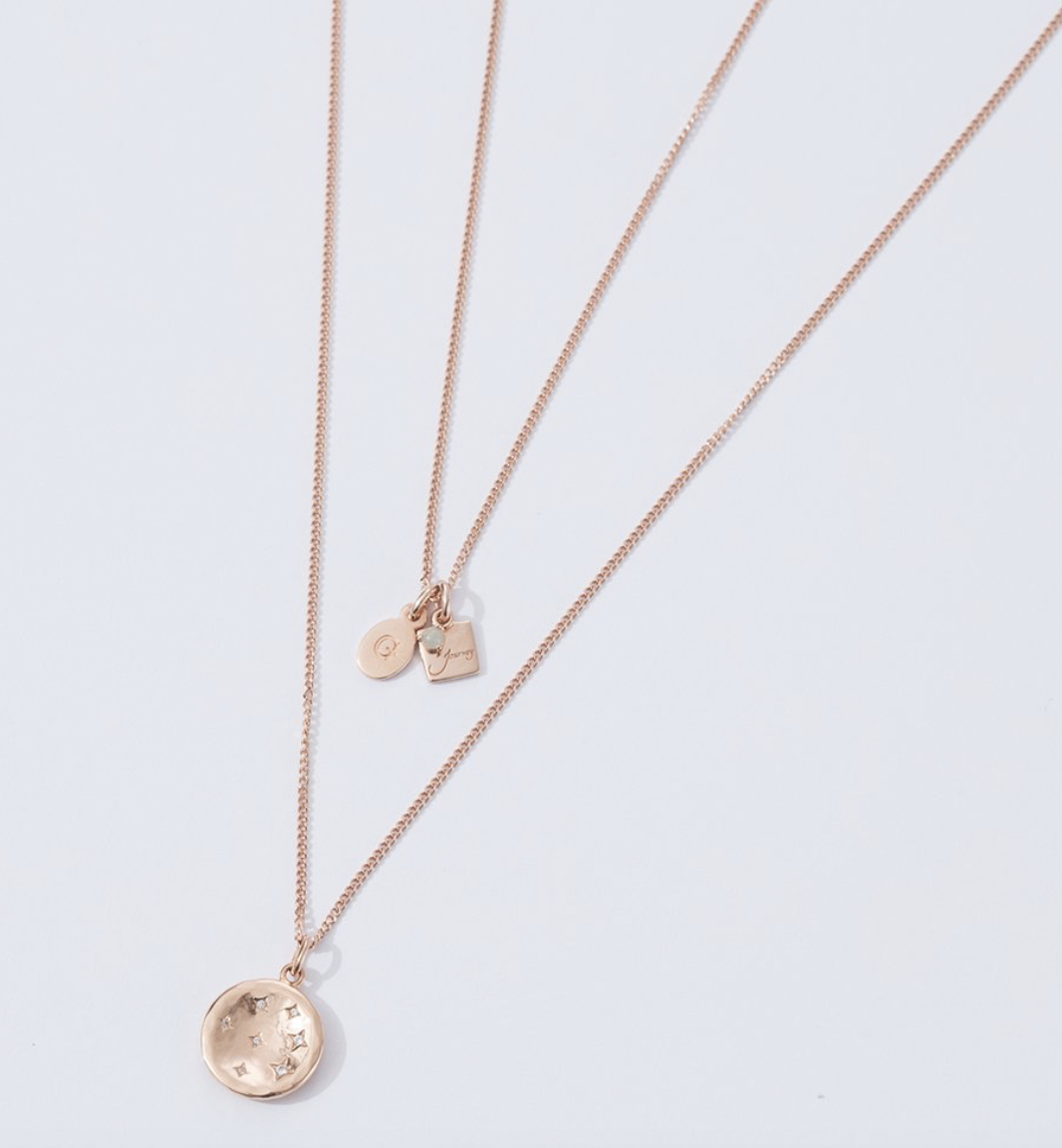 Rose gold chain $68 Also comes in sterling silver $44 and gold $48 Find them here.