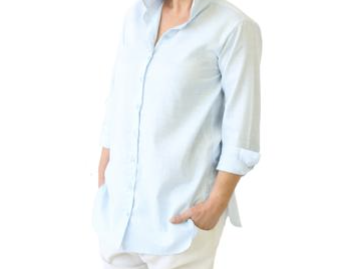 This collared longline shirt from The Birch House. $109.95 Find it here.
