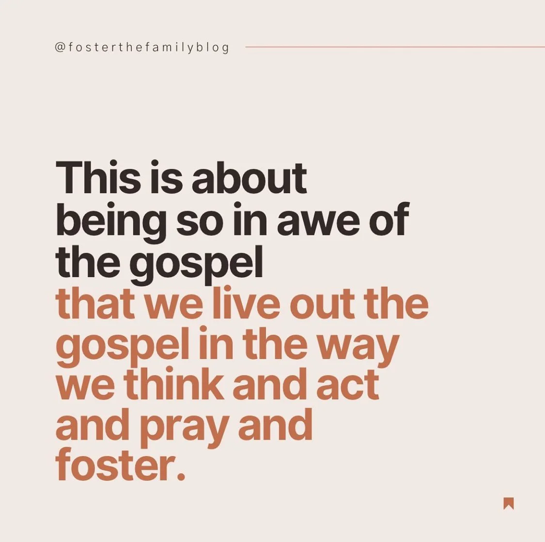 It's About How We Understand the Gospel