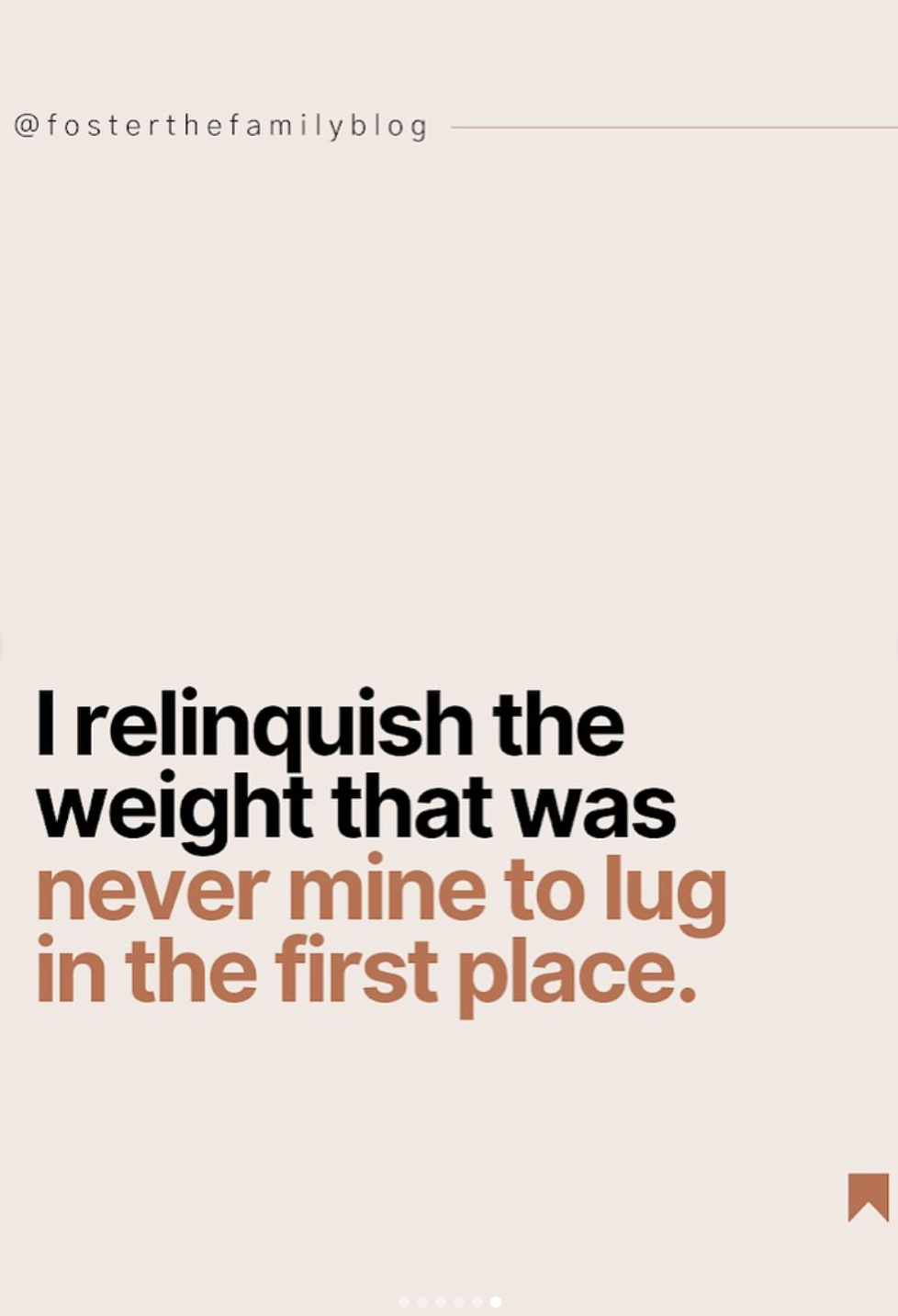 A Weight That Isn't Ours to Carry