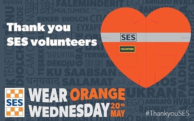 Today is Wear Orange Wednesday, we say THANK YOU to the thousands of VicSES volunteers who serve the community 24 hours a day, seven days a week through storm, flood, road crash rescue, and much more.

#ThankYouSES
#WOWDay
#NationalVolunteerWeek