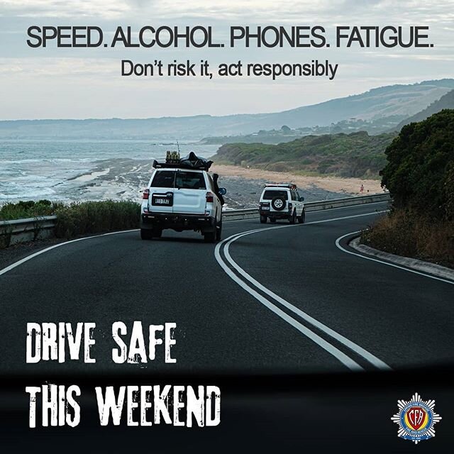 The long weekend is here! If you are heading away please stay safe and act responsibly. 
Remember:
▪️Don't speed;
▪️Don't drink and drive;
▪️Leave the phone alone;
▪️Take regular breaks if driving for prolonged periods of time.