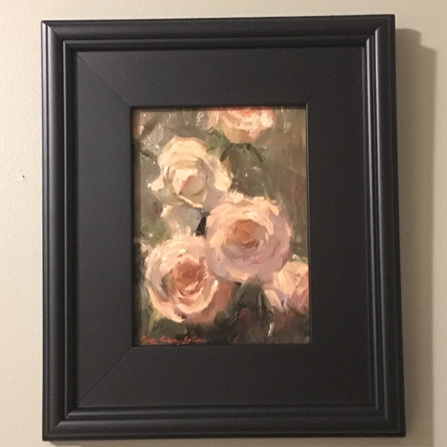 Painting on the clients wall.