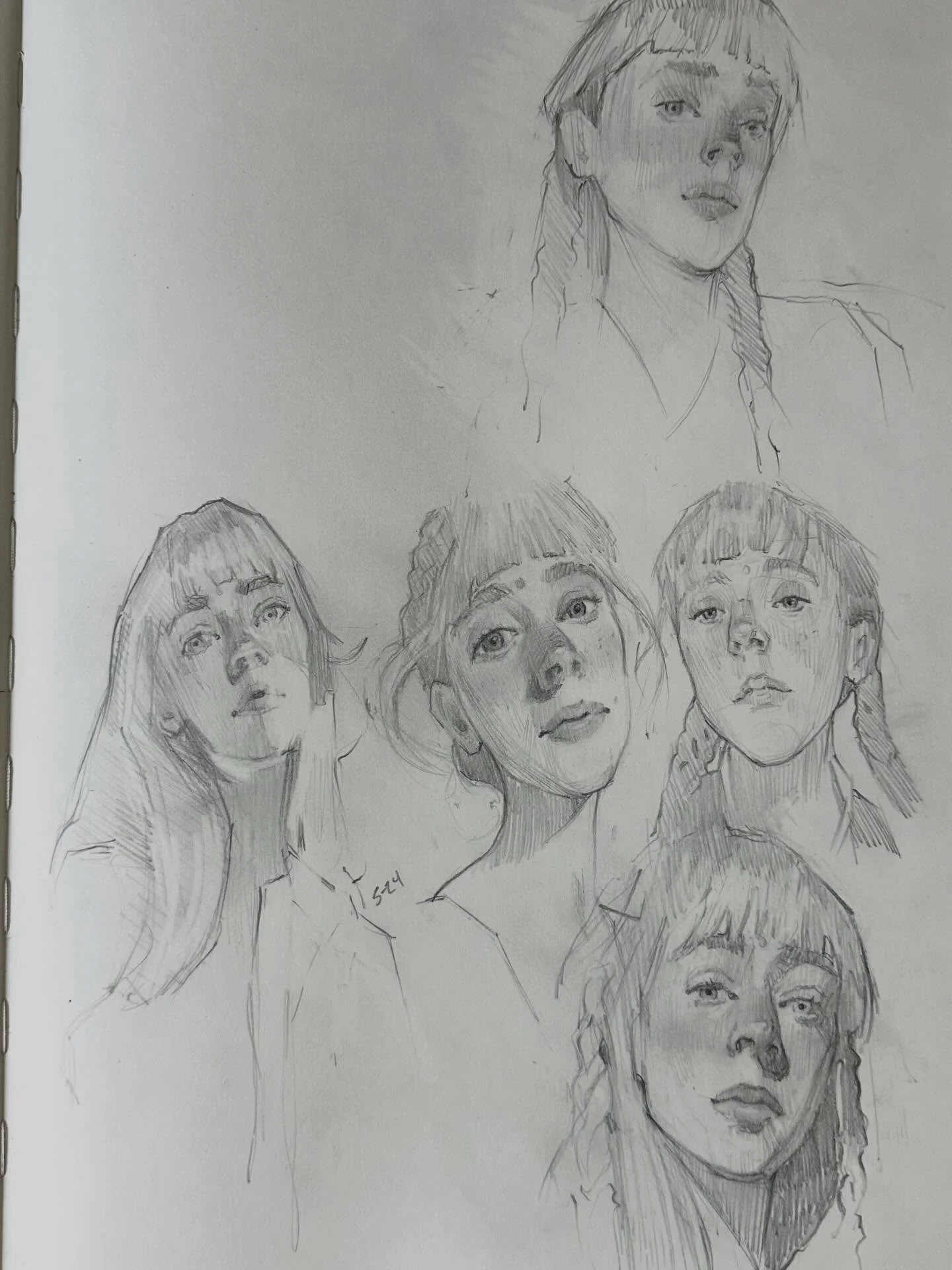 Some quick pencil portrait sketches of the always amazing @newenglandnymphet
