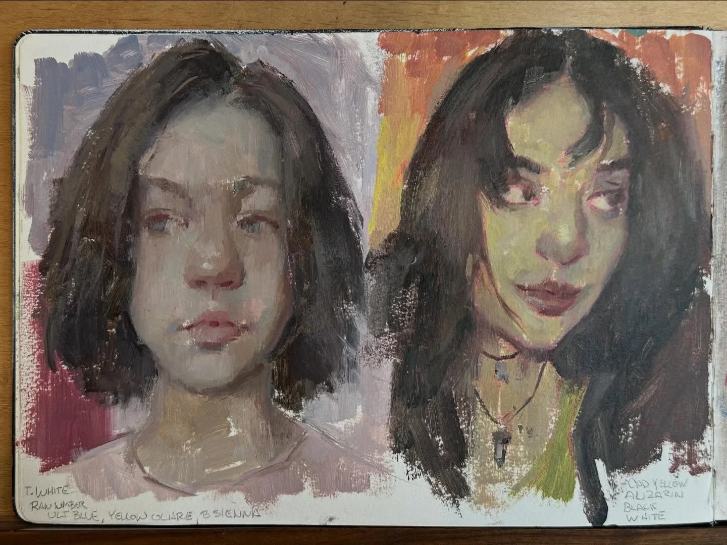 A couple more of my open Acrylic portrait sketches from Caneyo from a few years back. #caneyo