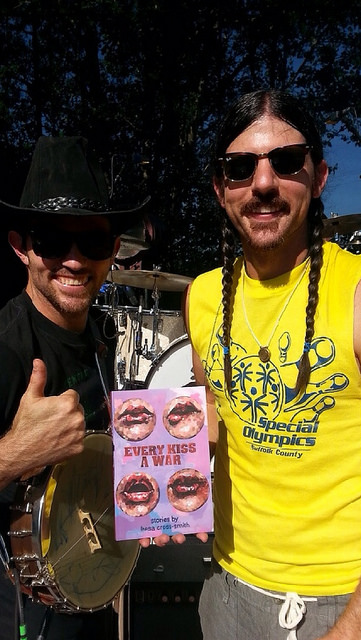 The Avett Brothers with their copy of EKAW! (Photo by Jeremy Okai Davis!)
