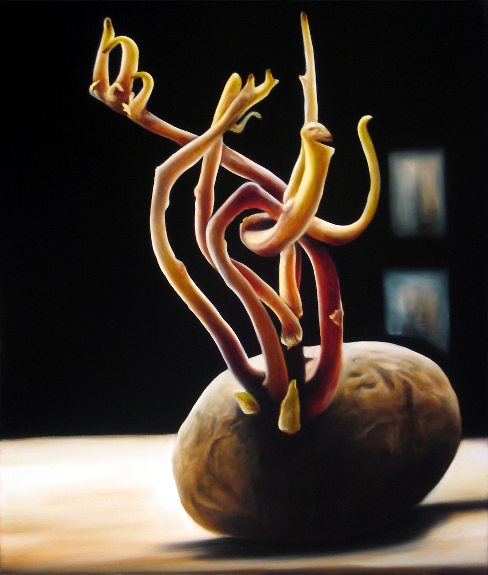 Introverted-Tease, 40" x 34", Oil on Canvas, 2006
