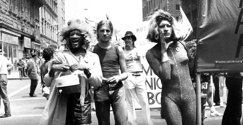Image: Photo of individuals during the 1969 Stonewall Uprising