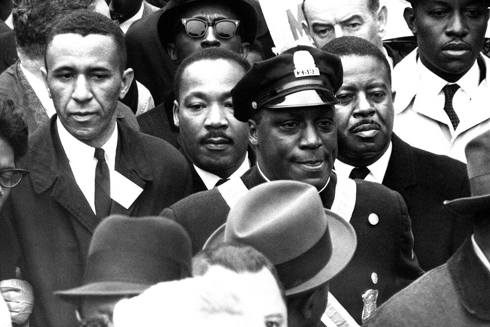 Image: Co-executive producer Gil Caldwell with Martin Luther King, Jr.