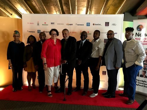 Image: Photo of From Selma to Stonewall cast members with attendees and panelists of the screening at New York City Pride