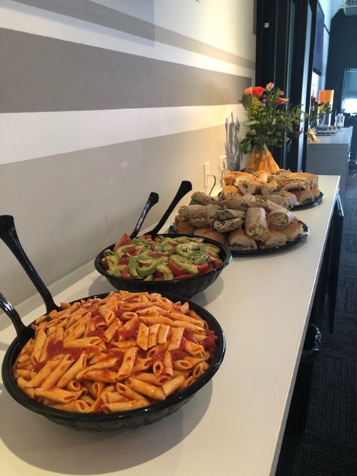 Image: Photo of plates of food at the Edelman company film screening