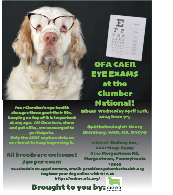 CSHF OFA CAER Eye Clinic at the Clumber National
